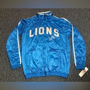 NFL Detroit Lions Blue Track Jacket with White Trim